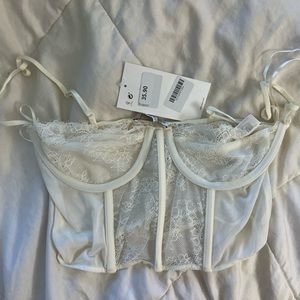 Zara bustier crop top NWT